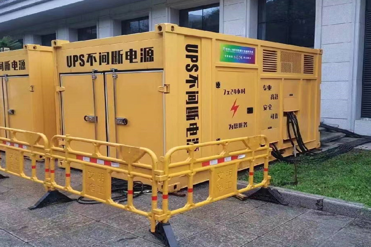 平阳发电机租赁施工现场